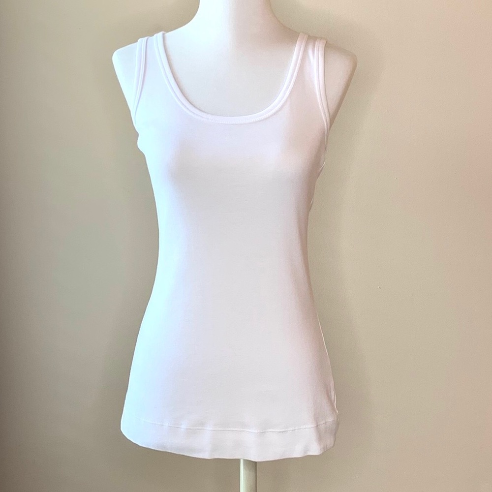 Lilly Pulitzer White Pima Cotton Tank